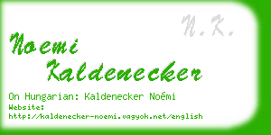 noemi kaldenecker business card