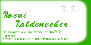 noemi kaldenecker business card